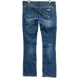 Wrangler Rock 47 Jeans Womens 31x34 Low Rise Bootcut Studded Y2K Western Cowgirl